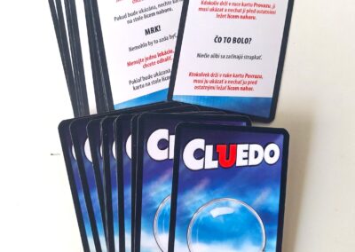 CLUEDO karty so stopami